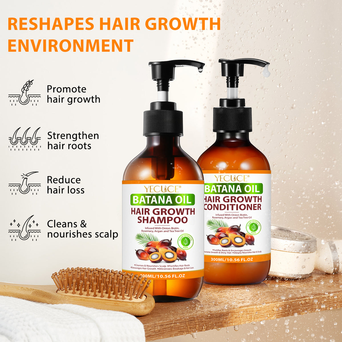 Batana Oil Hair Growth Set - Shampoo and Conditioner