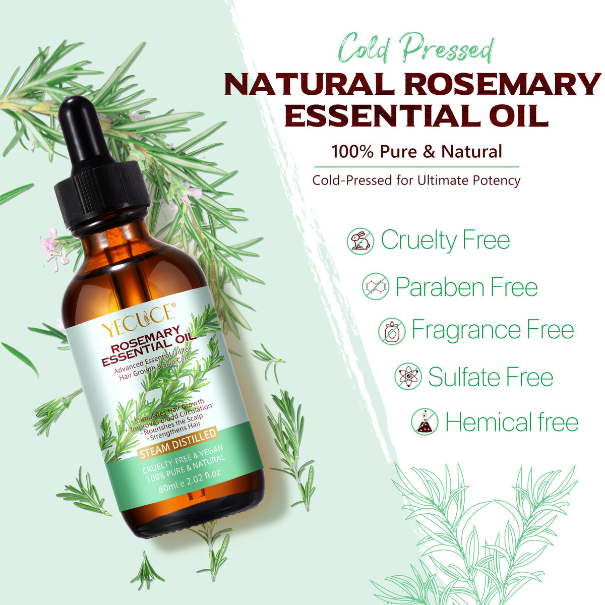 Yecuce Natural Rosemary Essential Oil